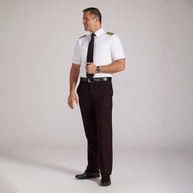 Pags's Uniform Men Men's Uniform Pants - Falcon Poly Wool - Umber - A Cut Above Uniforms