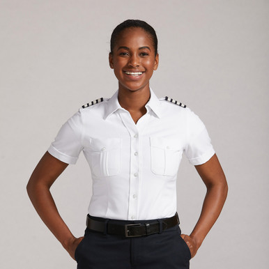 female white dress shirt All American Clothing Co Classic style that wont go out of fashion. Iconic Ladies' White Shirt with