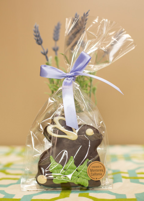 Dark Chocolate Covered Marshmallow Easter Bunny. Styles and designs will vary.