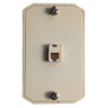 Eagle Telephone Wall Mount Jack Plate RJ12 Modular Ivory 6P6C Conductor Surface Hanger Bracket Audio Data Line Signal