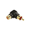 Eagle RCA Right Angle Adapter Male to Female Gold Single Plug 1 Pack Stereo Cable Connector Audio Video Tool Less Hook-Up Component Connector