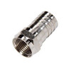 Channel Master RG6 Crimp-On Coaxial Cable F Connector 1 Pack Single RG-6 Coax Cable Hex Crimp End Connector with Attached Crimp Ring, Part # 7161