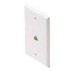 Eagle Wall Plate Telephone Jack White RJ11 6P4C 4 - Conductor Modular Flush Mount Textured RJ-11 1 Pack Data Line Signal