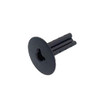 Eagle Aspen Feed Thru Bushing Wall Coaxial Black RG6 with Knockout Single 100 Pack 7/16" Feed Thru Plug with Ground Messenger Knockouts Single Audio Video Speaker, Part # FTB6KOBLK