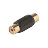 Steren 251-116 RCA Coupler Gold Plated Female to Female Composite Video Combines Two RCA Cables Adapter Jack In-Line Splice 1 Pack Signal Cable Joint Extender, Part # 251116