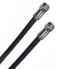 Steren RG6 Coaxial Cable Compression F 100' FT Black Dual Shielded With F Connector Each End CATV Video signal Distribution Cable Braided RG-6 Satellite Dish Off-Air TV Aerial Antenna Video Signal 75 Ohm