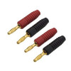 Monster Cable Banana Speaker Plug Connector MTT-MH Mini 2 Pair Black/Red 4-Pack Solderless MKII Twist Crimp Cable Connector Tip Male Small Speaker Pins 16 Gauge Plugs
