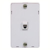 Steren 300-094WH RJ11 Phone Jack Wall Plate Modular White Surface Mount 4 Wire Flush Telephone Line Plug Cover Wall Connect Hanger