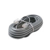 Steren 304-100SL 100' FT Telephone Cable Modular Silver Satin 4-Conductor Phone RJ11 Plug Each End Cord Cable Wire with Ends 6P4C Flat Stranded Telephone Cord RJ-11 Plug Connectors Wire Extension Cable, Part # 304100-SL