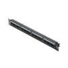 Steren 310-334 24 Port CAT 6 Fast Media Patch Panel Commercial Grade Voice Data 19" Inch Rack Mount RJ45 110-IDC Punch Down Panel UL 22-26 AWG Strain Relief System CAT6 Modular Termination Distribution Module RJ-45 Lan Hub, Part # 310334
