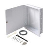 Steren 550-200 Fast Home Mount Enclosure 18 Gauge Steel 19" Inch H x 14 3/8" Inch W x 3 1/2" Inch D Keyed Latch 16" On Center White Home Junction Box
