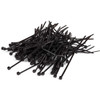 Eagle 8" Inch Cable Ties 100 Pack Black Self-Locking Virgin Nylon 18 Lbs Bag Zip Cable Wire Ties Quick Bundle Easy Lock Straps Telephone Cat 5e Data Line Organizer