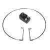 Petra 10-8105 UHF Loop Antenna Inside 300 Ohm Chrome Plated Brass Swivel Bracket with 300 to 75 Ohm Balun Fits Back of TV Set Fully Adjustable Antenna Loop Enhances UHF Television Reception Swivel Leg Easy Connection, Part # 108105