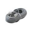 Steren 304-050SL 50' FT Cord Modular Line Flat Telephone Silver Gray Satin Cable 4-Wire Copper Conductor 28 AWG RJ11 Plug Connector Each End 6P4C Flat Phone Cord Cable RJ-11 Cross-Wired for VoIP, Part # 304050-SL