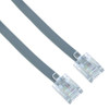 Steren 304-003SL 3' FT Telephone Line Cord Silver Gray 4 Conductor Modular RJ11 Plugs Each End 6P4C Telephone RJ-11 Flat Phone Cord Cross-Wired for VoIP Cable Line Connector, Part # 304003-SL