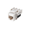 Eagle CAT5E Keystone Coupler Jack White Inline RJ45 Jack to Jack RJ-45 White Modular Keystone Insert Coupler Cable Connector Jack Category-5e Telephone Data Line Plug Jack