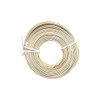 Eagle 50 FT Telephone Cable Ivory 24 AWG 4 Conductor Solid Copper Round AWG Gauge 4 Conductor Phone Cord Line Modular Standard Round Wire 24-4 Data Audio Signal Transfer Telephone Extension Cable, Bulk Roll
