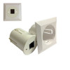 Woods 2963 Phone Wall Plate White Ivory RJ11 Jack 4 Conductor 4C4P Mounts Direct To Drywall