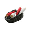 Steren 255-225 6' FT Dual 2 RCA Patch Cable Cord Gold Plate Audio Stereo Red White Pro-Grade Premium 2-RCA Male x 2-RCA Male Audio Jumper Cable, Part # 255225