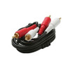 Steren 255-230 12' FT Dual 2 RCA Patch Cable Cord Gold Plate Audio Stereo Red White Pro-Grade Premium 2-RCA Male x 2-RCA Male Audio Jumper Cable, Part # 255230