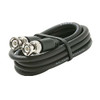 Steren 205-537 25' FT BNC Coaxial Cable Male to Male Black Plug RG59 Nickel Plate Connector Each End BNC Male to BNC Male RG-59 Factory Installed BNC Connectors