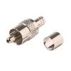 Steren 200-060 RCA Crimp-On RCA Connector RG59 Coaxial Male with Furrul Ring A/V Hex Crimp Connector Metal Handle Audio Video Plug Adapter Signal Plug Connector, Part # 200060