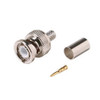 Steren 200-141 BNC Hex Crimp Male Connector 3 Piece Plug Commercial Grade RG6 RG-6 Coaxial Female Crimp Plug Connector Hex Crimp BNC Connector, Part # 200141