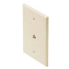 Steren 300-203AL Wall Plate Mid Size Phone Almond RJ11 Jack Oversize 3 1/8" x 4 7/8" Face Plate 4-Conductor RJ-11 Modular Telephone Gold Contacts 6P4C Jack Face Plate Audio Signal Data Plug, Part # 300203-AL