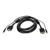 Steren 253-203BK 3' FT SVGA HD15 3.5mm Stereo Monitor Cable Audio PC Laptop Shielded Video Monitor Cable Male Mini Phone Data Transfer Interconnect Computer Cable, Part # 253203-BK
