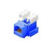 Summit CAT5e Keystone Jack Insert Blue RJ45 110 IDC 8P8C Ethernet Blue RJ45 110 Style 8P8C Modular Ethernet Connector Network 8 Wire Twisted Pair QuickPort