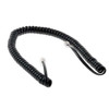 Eagle 12' FT Telephone Handset Coiled Cord Black Modular 4 Conductor RJ22 Plugs Each End RJ-22 4P4C Phone Line Hand-Set