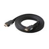 Eagle HDMI Flat Cable 10' FT Black 1080p 1.3 Approved 1080p Video Resolution Male to Male 28 AWG High Definition Multi-Media Interface HDMI Flat Interconnect Cable with Gold Connectors