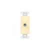 Leviton 40649A Almond Decora Style RJ11 Insert Face Flush Mount Nylon Telephone DSL Satellite Communication Signal Connection Insert for Decora Opening Covers, Part # 40649-A