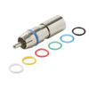 Eagle RCA Compression Connector RG59 Coaxial Permaseal II Six Color Rings Audio Video RG59 Precision Nickel Plated A/V RG-59 Connectors RCA Perma Seal with 6 Color Bands, 1 Pack
