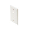 Eagle Wall Plate White 2 Hole Dual Port Hex Port Single Gang Wall Plate White Blank Coaxial Pass Through Connector Device Cable Hole 75 Ohm Plug Connector Nylon Flush Mount Cover