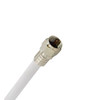 Eagle 25 FT RG6 Coaxial Cable White 3 GHz 75 Ohm with Brass F-Connector Weatherproof O-Ring Silicon Sealed Satellite RG-6 Coax Cable Digital TV Signal Distribution Line Video Jumper