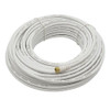 Steren 215-450WH 50' FT RG6 High Grade Coaxial Cable White 1xF to One Connector RG-6 with Factory Installed F Connectors Video TV Wire UL Listed Shielded / Braided Signal Cable, Part # 215450-WH