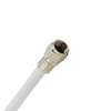 Eagle 150 FT RG6 Coaxial Cable White 3 GHz 75 Ohm with Brass F-Connector Weatherproof O-Ring Silicon Sealed Satellite RG-6 Coax Cable Digital TV Signal Distribution Line Video Jumper