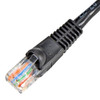 Eagle 3' FT CAT5e Cable Black Patch Cord RJ45 Snagless UTP Booted 350 MHz Ethernet Network Molded 24 AWG Copper Stranded Male to Male RJ-45 Enhanced Category 5e High Speed Ethernet Data Computer Gaming Jumper