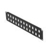 Eagle 24 Port Blank Keystone Patch Panel Commercial Grade 2 Row 19 Inch Rack Hardened Steel Modular Inserts ID Ports Labeled Rack Bracket Mountable 16 AWG Black Powder Coated Steel