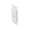 Steren 310-851WH ! Cavity Decorator Style Keystone Insert White Modular White 1 Port ABS Plastic White Easy Data Junction Component Snap-In Steren Insert, Part # 310851-WH