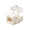 Steren 310-106WH-10 White Telephone Keystone Jack Insert 6-Conductor 6P6C RJ12 CAT3 Modular RJ-12 Plug QuickPort Snap-In Telephone Line with Gold Contacts for Data Signal Transfer, 10 Pack, Part # 310106-WH-10