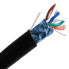 Eagle 1000' FT CAT5E FTP Cable Black CMR Shielded Riser Solid Copper