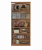 Eagle 32 x 72" Lincoln Classic Oak American Traditional Home Office Open Wooden Bookcase with 4 Adjustable Shelves, 1 Fixed Shelf and Available in All Stain Options, Part # E-14372