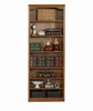 Eagle 32 x 84" Lincoln Classic Oak American Traditional Home Office Open Wooden Bookcase with 5 Adjustable Shelves, 1 Fixed Shelf and Available in All Stain Options, Part # E-14384