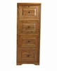 Eagle 21 x 54" Governor Oak Ridge Solid American Hardwood Furniture Classic 4 Drawer Home Office File Cabinet with Fluted Detail and Cut-Away Moulding, Part # E-93004