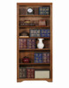 Eagle 32 x 72" Ivy League Oak Ridge Furniture Transitional Home Office Open Library Style Solid American Hardwood Bookcase with 4 Adjustable and 1 Fixed Shelves, Fluted Detail, Part # E-93372
