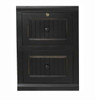Eagle 19 x 30" Nassau Coastal Solid Wood Painted Executive Furniture 2 Drawer Home Office File Cabinet, Shown in Antique Black Finish with Matching Hardware, Part # E-72002