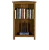 Corner Bookcase Traditional Solid Wood Classic Style Book Case Student College Dorm Bookcase with Fixed Book Storage Shelf, Shown in Medium Oak, Eagle Part # E-00332