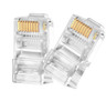 Eagle CAT6 RJ45 Pass Through Modular Plug Gold Network Cable Connector End 8P8C CAT6  Feed-Thru 100 Pack